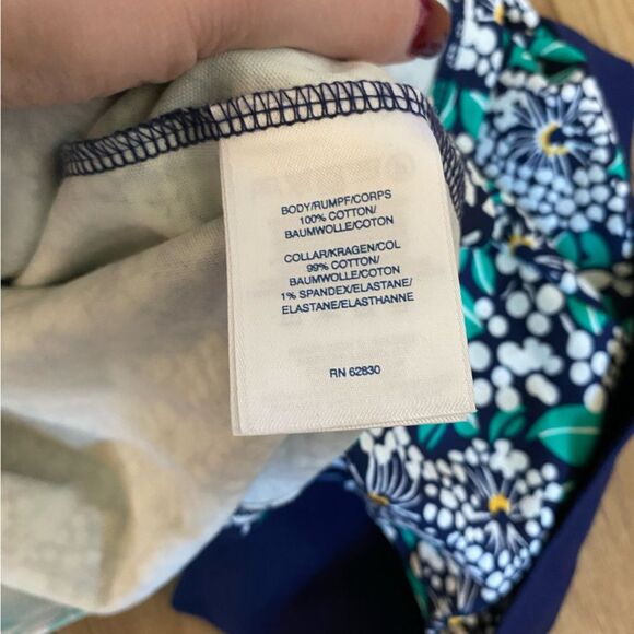 Bundle Lands End Medium Polo Blue Daisy Collared Shirts - Picture 4 of 7